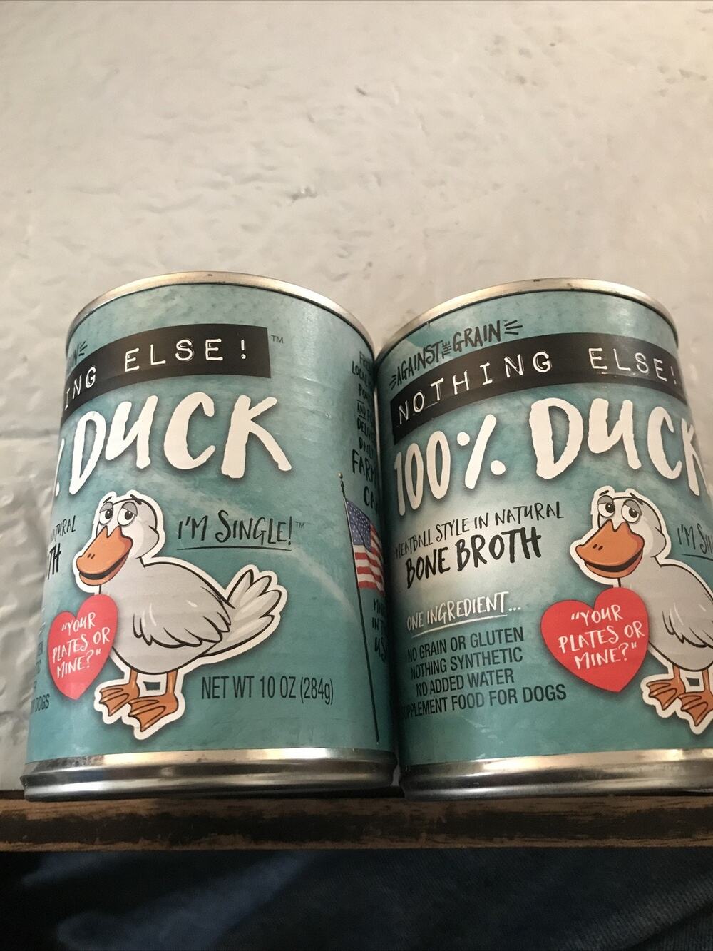 Against The Grain Nothing Else Grain Free 100% Duck Canned Dog Food 2 Pack